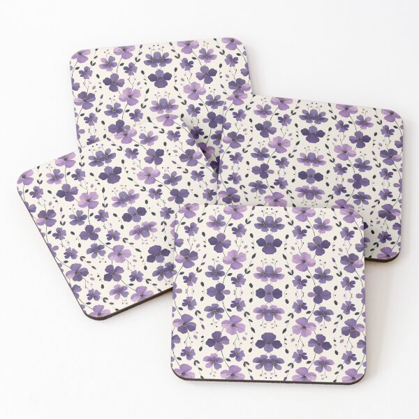Item preview, Purple floral pattern designed and sold by AnnDart.
