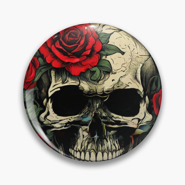 Item preview, Roses & Bones: Vintage Skull and Rose designed and sold by Colorful-Garden.