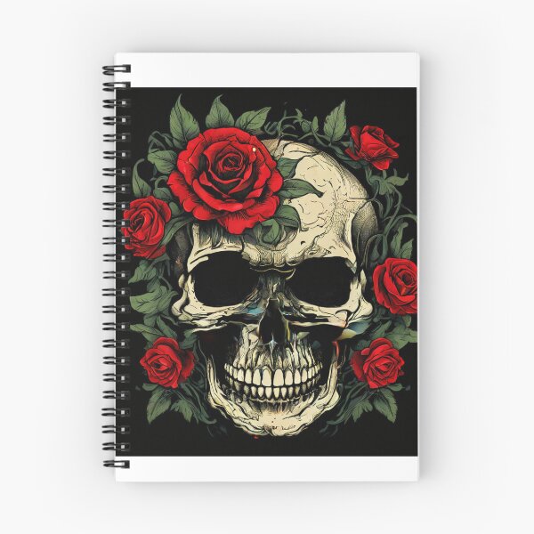 Item preview, Roses & Bones: Vintage Skull and Rose designed and sold by Colorful-Garden.