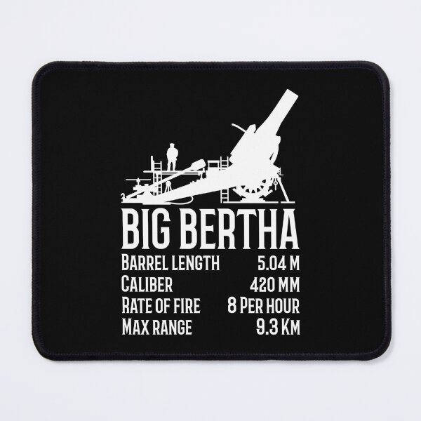 Item preview, Big Bertha WW1 German Howitzer Canon Silhouette Infographic Diagram designed and sold by MilitaryMart.