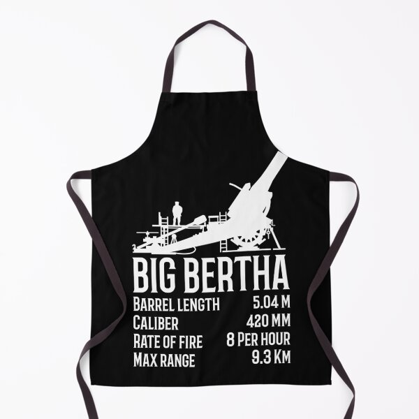 Item preview, Big Bertha WW1 German Howitzer Canon Silhouette Infographic Diagram designed and sold by MilitaryMart.