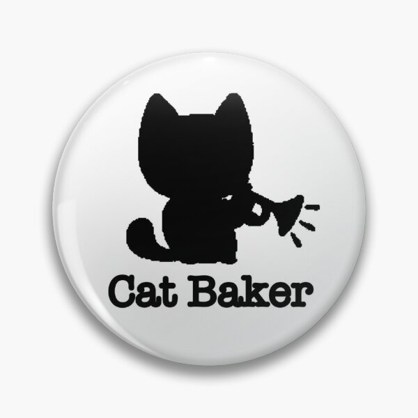 Item preview, Cat Baker — cat trumpet player black and white pocket version designed and sold by Oqueartecura.