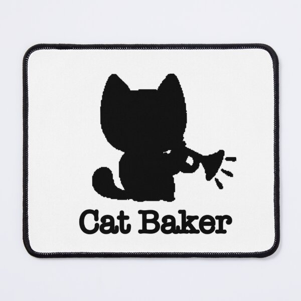 Item preview, Cat Baker — cat trumpet player black and white pocket version designed and sold by Oqueartecura.