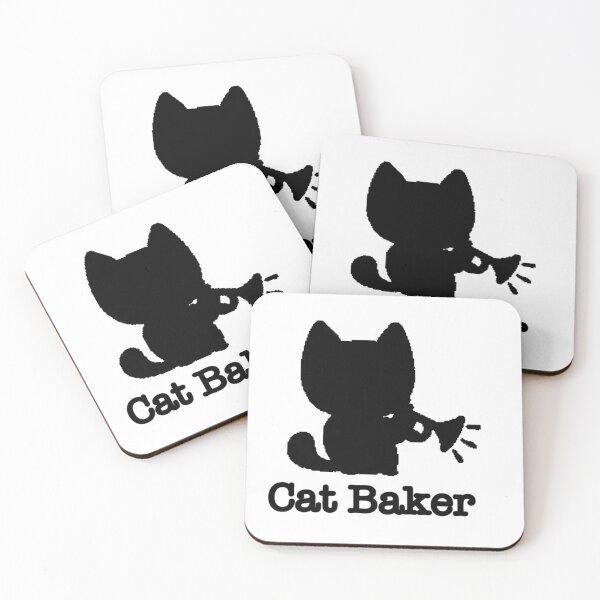 Item preview, Cat Baker — cat trumpet player black and white pocket version designed and sold by Oqueartecura.