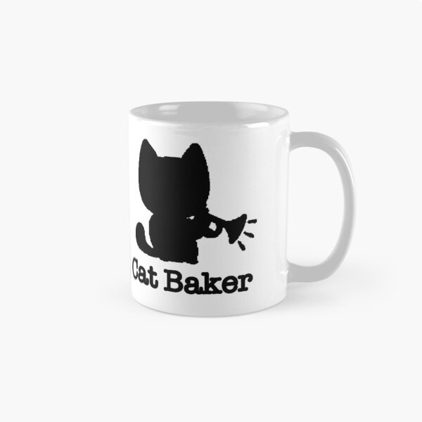 Item preview, Cat Baker — cat trumpet player black and white pocket version designed and sold by Oqueartecura.
