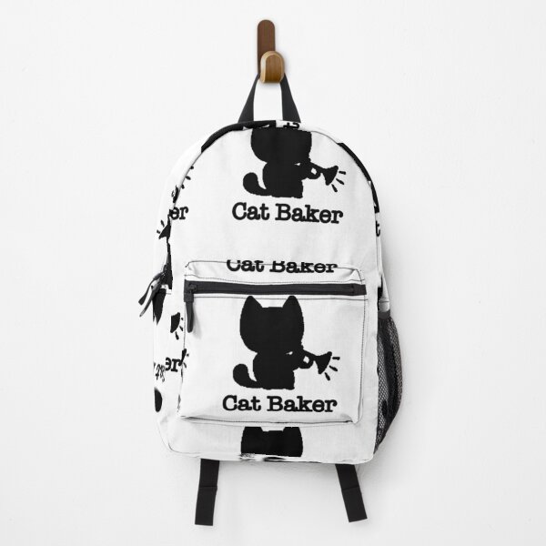 Item preview, Cat Baker — cat trumpet player black and white pocket version designed and sold by Oqueartecura.