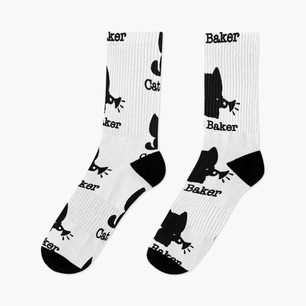 Item preview, Cat Baker — cat trumpet player black and white pocket version designed and sold by Oqueartecura.