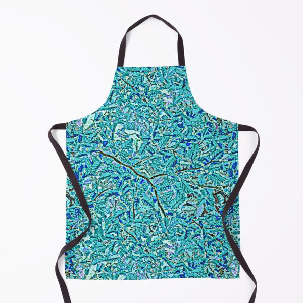 Item preview,  shades of turquoise and electric blue  lenga leaves designed and sold by stevepaint.