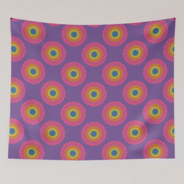 Item preview, Radiant Maximalist Rainbow Polka Dot Mandala designed and sold by Triplicate Limited.