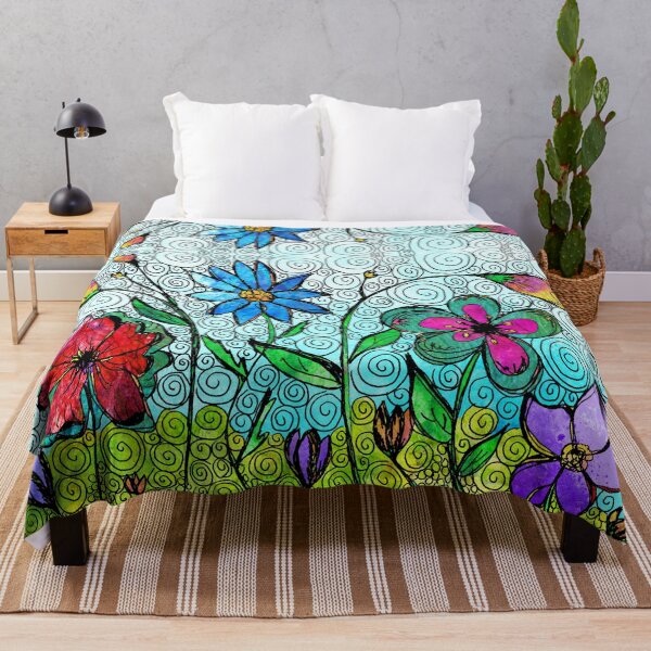 Item preview, Garden Medley Colorful Botanical Flower Art designed and sold by Sharon Cummings Art.