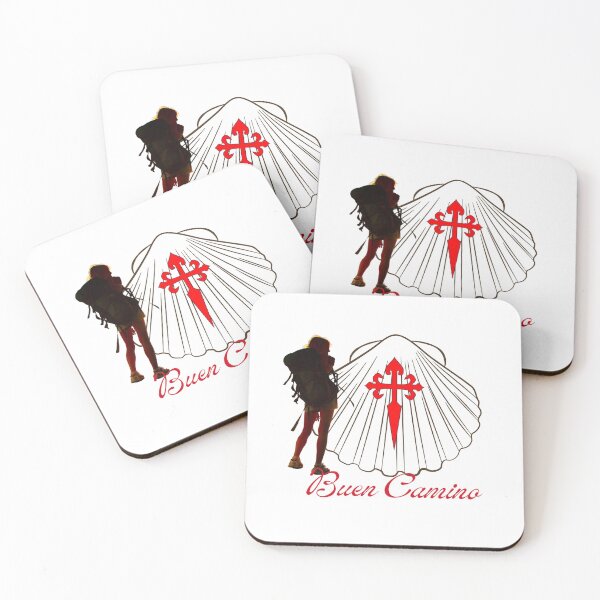 Item preview, Buen Camino de Santiago Female Pilgrim Scallop Shell Cross of Saint James designed and sold by Brasilia.