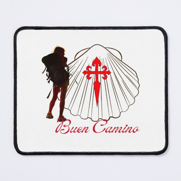 Item preview, Buen Camino de Santiago Female Pilgrim Scallop Shell Cross of Saint James designed and sold by Brasilia.