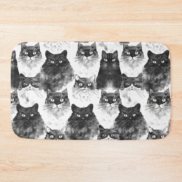 Item preview, Black and White Puddy Cats Digital Pattern  designed and sold by zolarche.