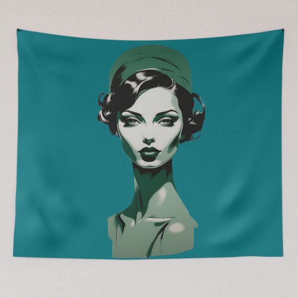 Item preview, Emerald Gaze: Vivid Elegance in Splashes of Green designed and sold by ArtComixHaven.