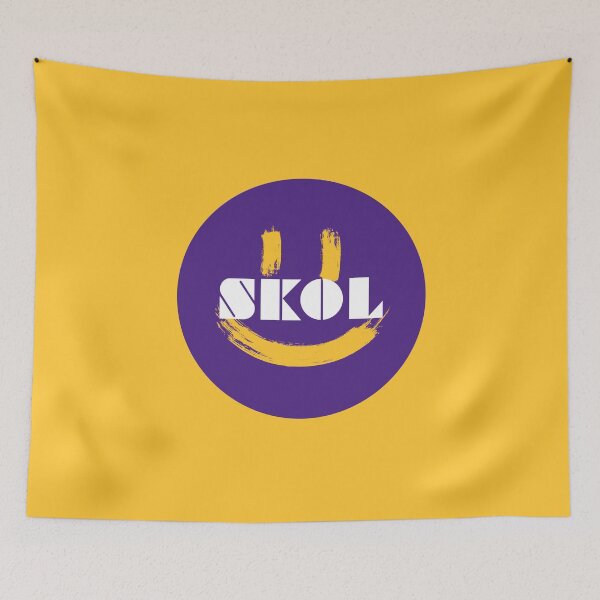 Item preview, JJ: SKOL SMILEY (Purple & Yellow) designed and sold by damgoodgame.