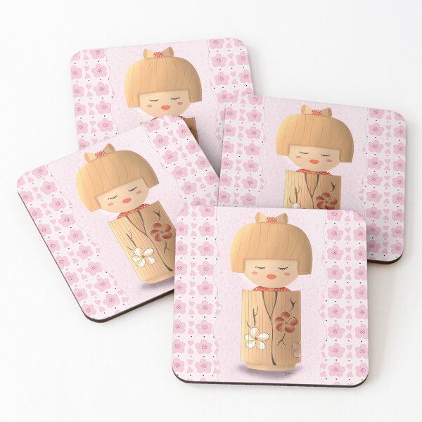 Item preview, Cherry kokeshi designed and sold by DOODLINGDANY.