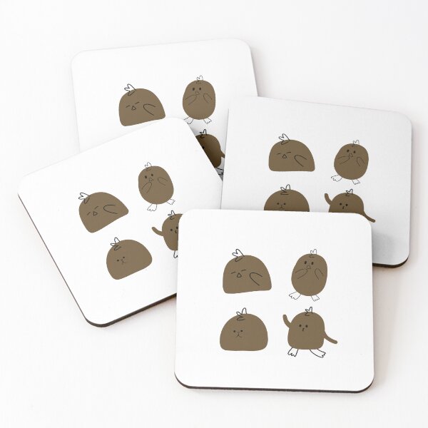 Item preview, Set of Four Cartoon Chickens with Funny Expressions  designed and sold by RM-Journey.