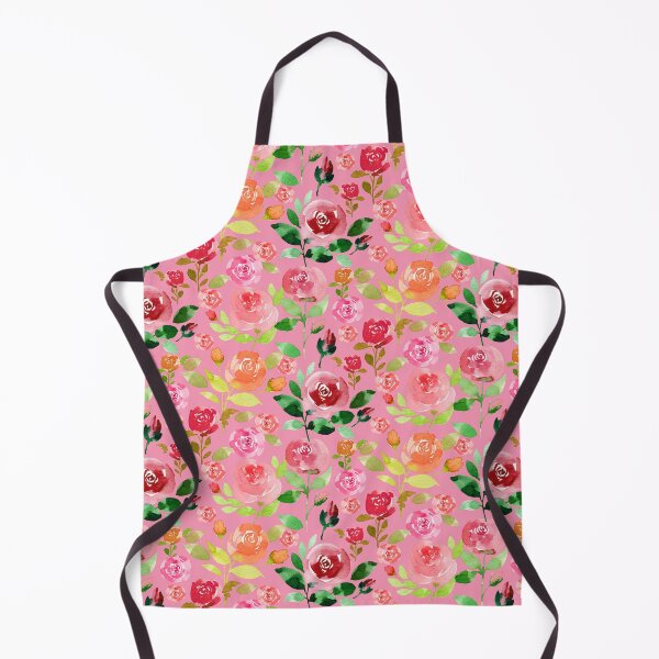 Item preview, Patrón de rosas de acuarela rubor (fondo rosa) designed and sold by andrebalest.art.