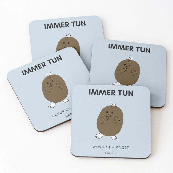 Item preview, Tue immer das, wovor du Angst hast zu tun | Cartoon Chicken with Cute Expression designed and sold by RM-Journey.