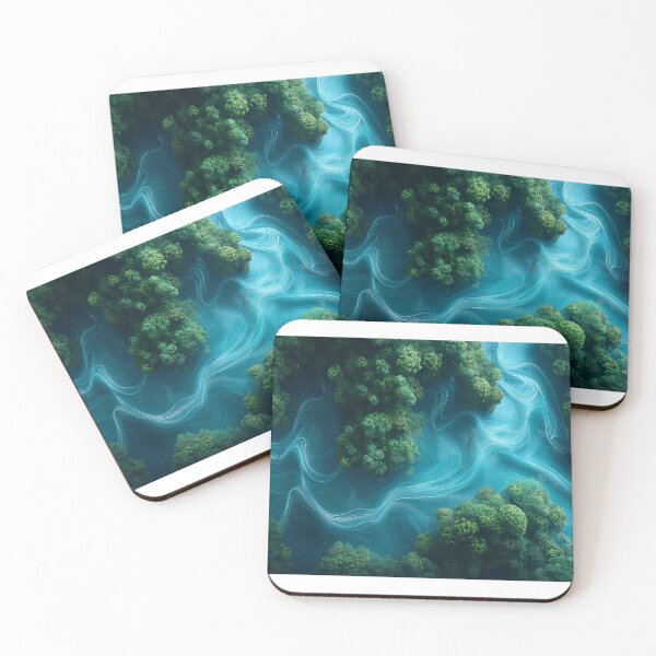 Item preview, Blue river in forest designed and sold by Krystian Zielinski.