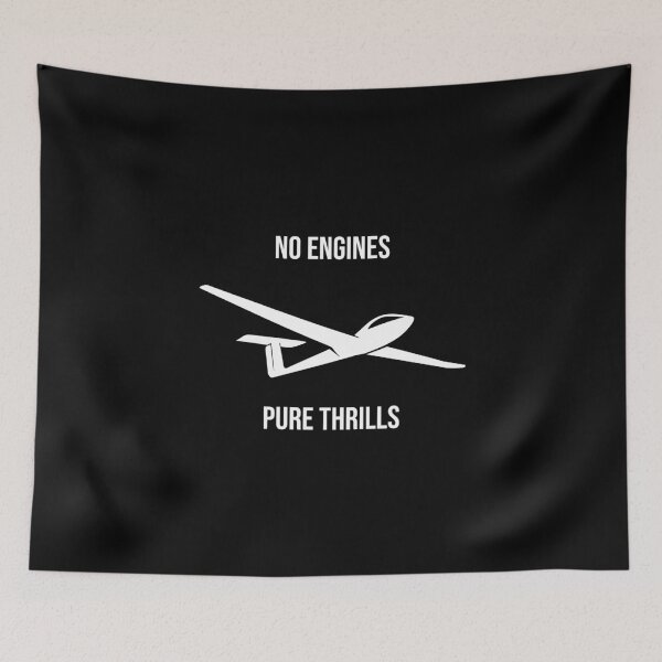 Item preview, No Engines, Pure Thrills Glider Sailplane Biplane aerial floating soaring designed and sold by These_Prints.
