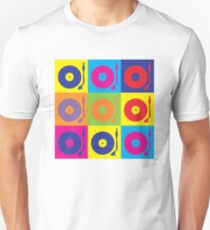 Vinyl Record Player Turntable Pop Art Unisex T-Shirt