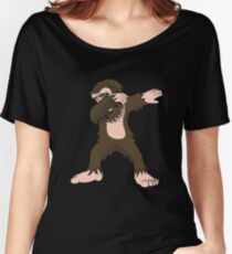 Dabbing Bigfoot Sasquatch Believe Big Foot Believer UFO Alien No Yeti Humanoid Monster Women's Relaxed Fit T-Shirt