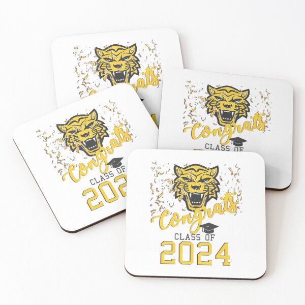 Item preview, Congrats Grad 2024 Gold Black Tiger Art designed and sold by TerScott.