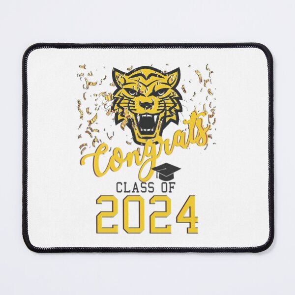 Item preview, Congrats Grad 2024 Gold Black Tiger Art designed and sold by TerScott.