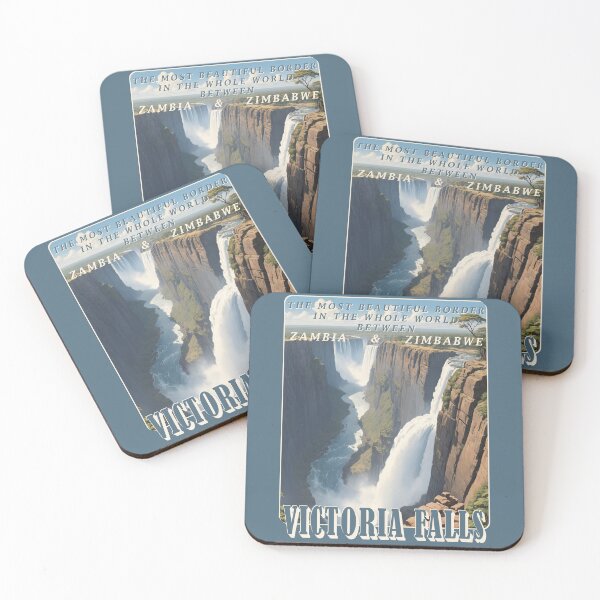 Item preview, Vintage travel poster - Victoria Falls 50's style designed and sold by Museum Of Non-Existing Art.