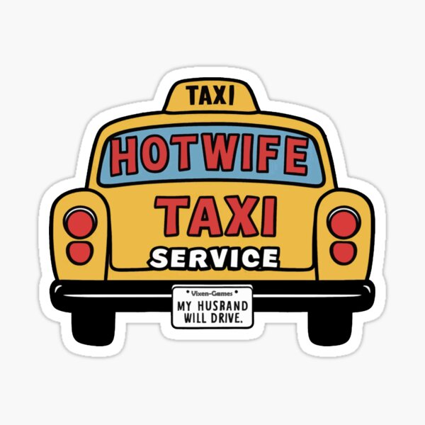 Item preview, Hotwife Taxi Service Taxi with husband drives plate  designed and sold by Vixen-Games.