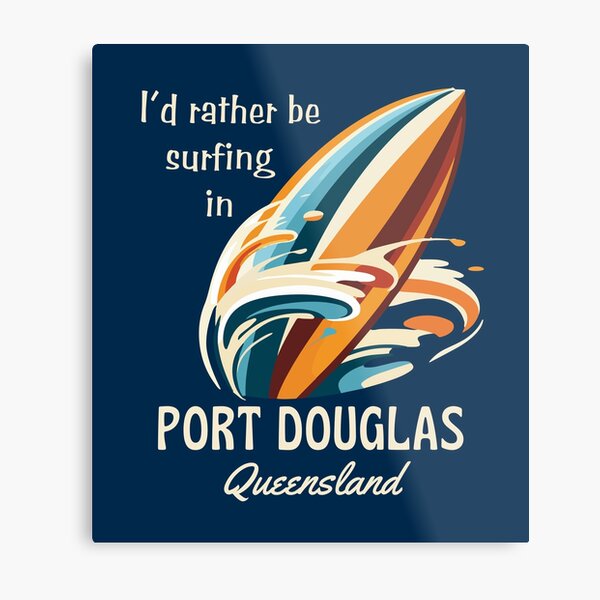 Item preview, Retro-Style I'd Rather Be Surfing in Port Douglas, Queensland, Australia! designed and sold by SurfingLocales.