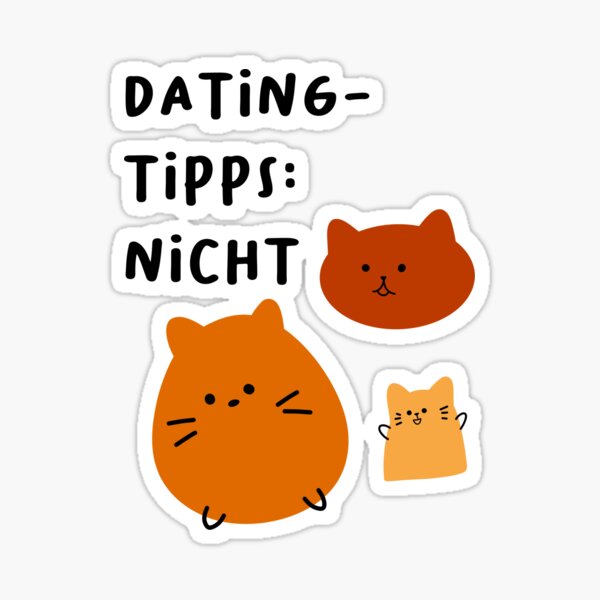 Item preview, Dating-Tipps: Lass es sein | Cute Cartoon Cat Expressions designed and sold by RM-Journey.