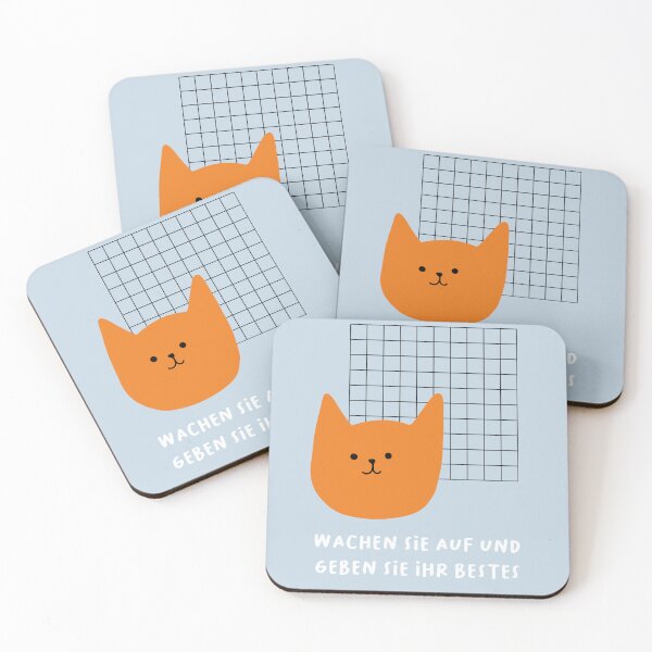 Item preview, Aufwachen und dein Bestes geben | Cute Cartoon Cat Expression designed and sold by RM-Journey.