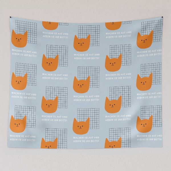 Item preview, Aufwachen und dein Bestes geben | Cute Cartoon Cat Expression designed and sold by RM-Journey.