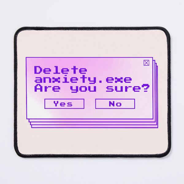 Item preview, Funny Anxiety error message retro pixel art - Humorously Relatable Mental Health Matters design designed and sold by Unitepeople.