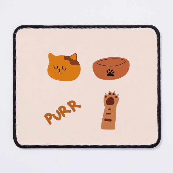 Item preview, Cozy Cat Nap: Orange Cat Illustration with Pet Bowl | Cute Artwork and Paw Print | Pink Background designed and sold by RM-Journey.