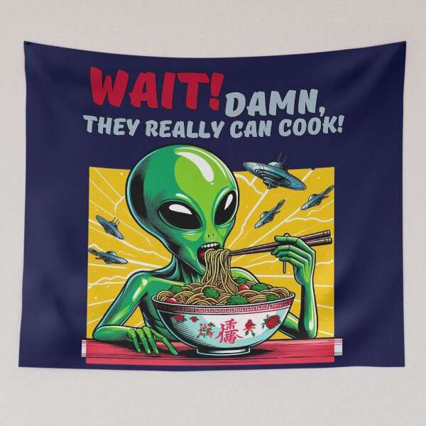 Item preview, Alien likes ramen designed and sold by coloursforkids.