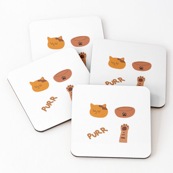 Item preview, Cozy Cat Nap: Orange Cat Illustration with Pet Bowl | Cute Artwork and Paw Print designed and sold by RM-Journey.