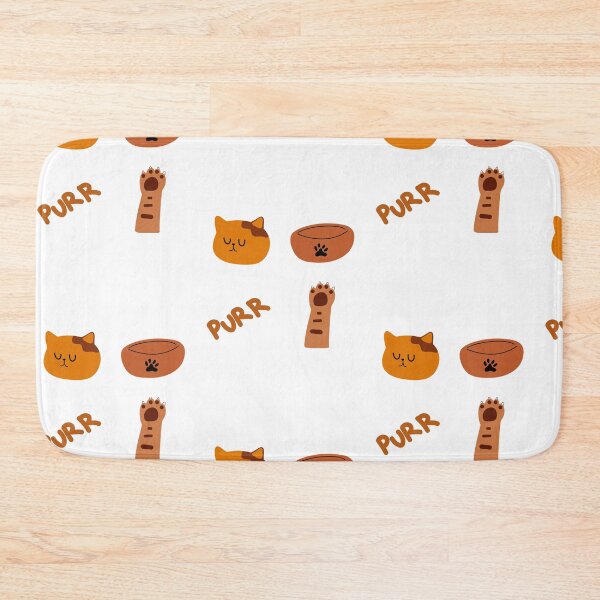 Item preview, Cozy Cat Nap: Orange Cat Illustration with Pet Bowl | Cute Artwork and Paw Print designed and sold by RM-Journey.