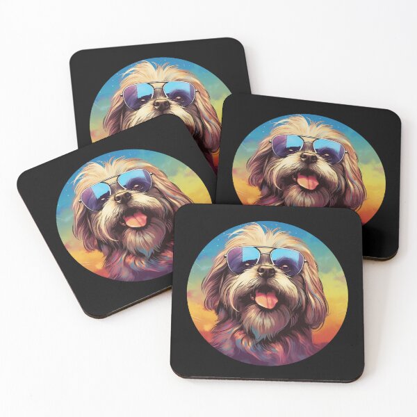 Item preview, Lhasa Apso Sunglasses Retro Sunset designed and sold by AussieWonders.