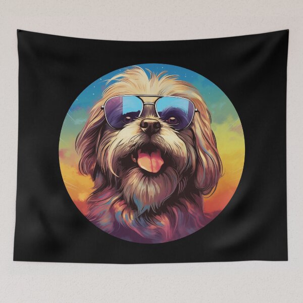 Item preview, Lhasa Apso Sunglasses Retro Sunset designed and sold by AussieWonders.