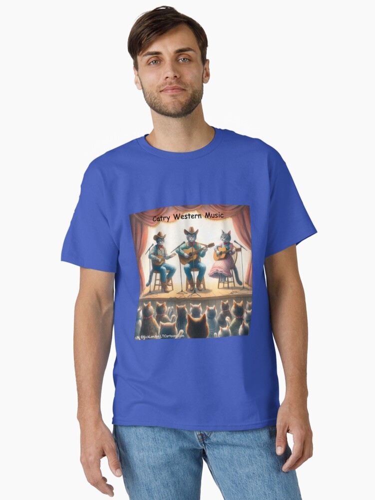 Thumbnail 1 of 7, Classic T-Shirt, Because You're Mine, I Walk Feline Catry Western Music designed and sold by ltcartoons.