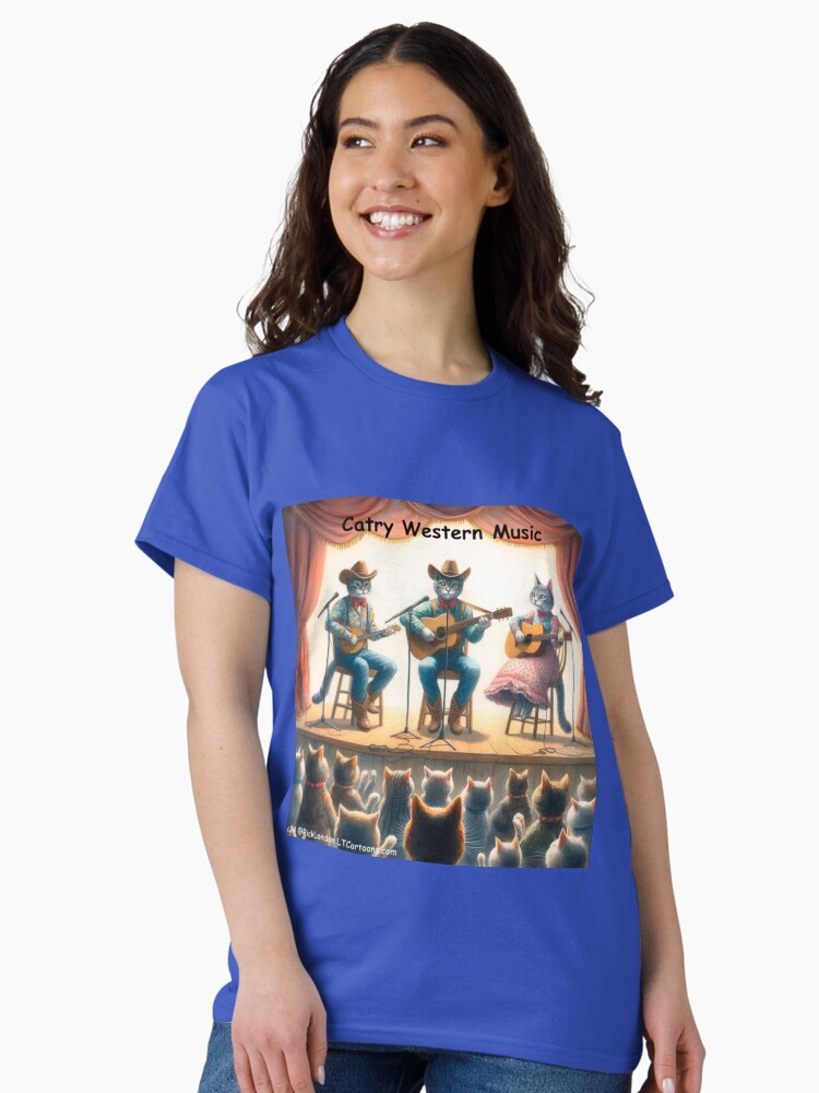 Thumbnail 2 of 7, Classic T-Shirt, Because You're Mine, I Walk Feline Catry Western Music designed and sold by ltcartoons.