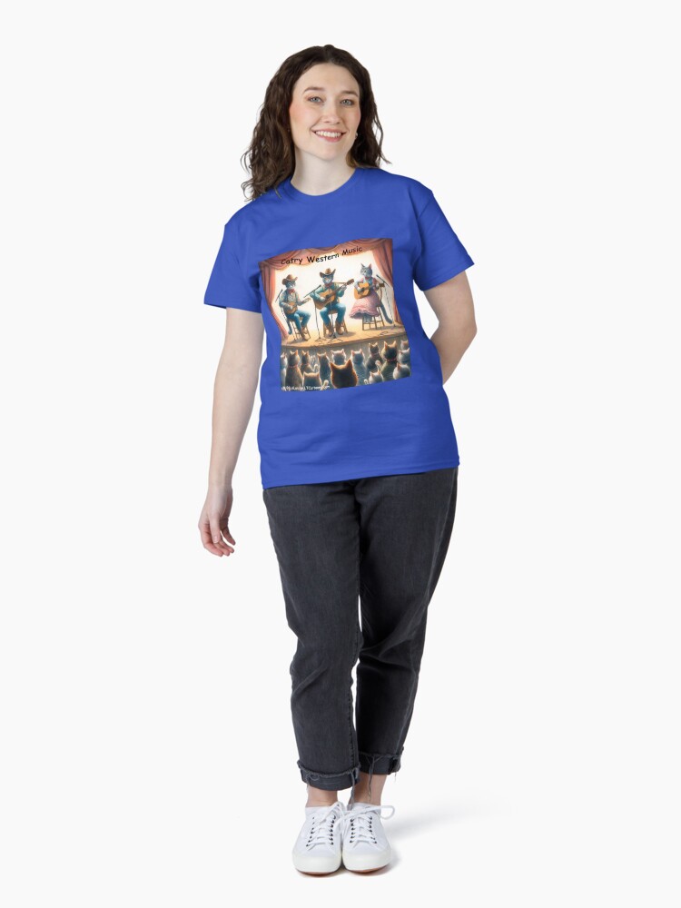 Thumbnail 4 of 7, Classic T-Shirt, Because You're Mine, I Walk Feline Catry Western Music designed and sold by ltcartoons.