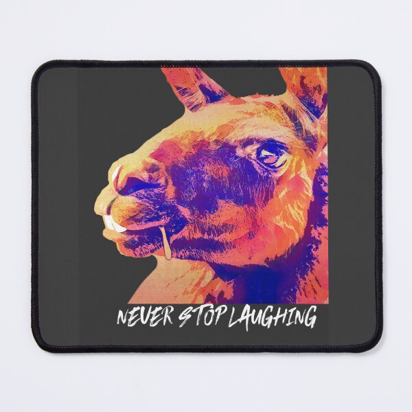 Item preview, Funny Llama Never Stop Laughing quote designed and sold by art64.