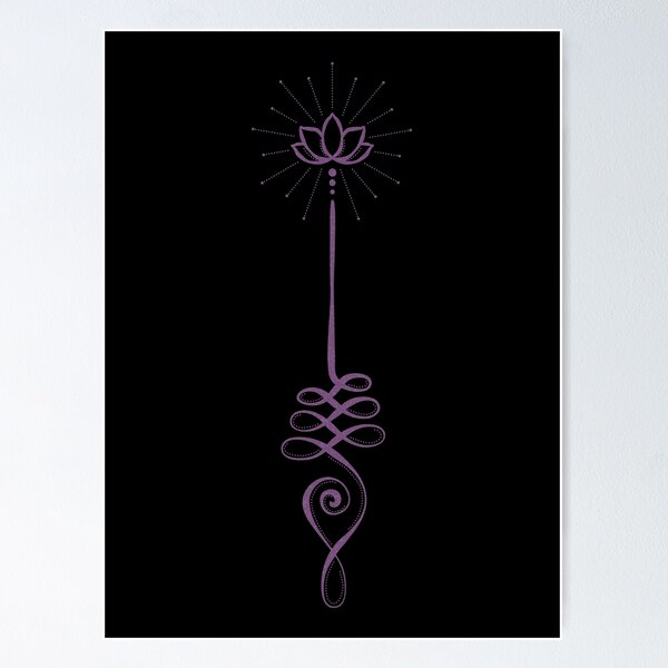 Item preview, Unalome with Plain Background - Coal + Plum designed and sold by Irene Estelle.