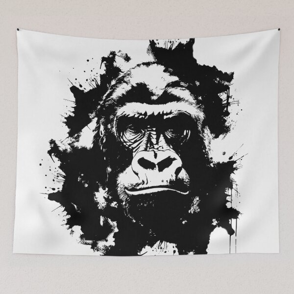 Item preview, gorilla in black and white designed and sold by jean giosi.