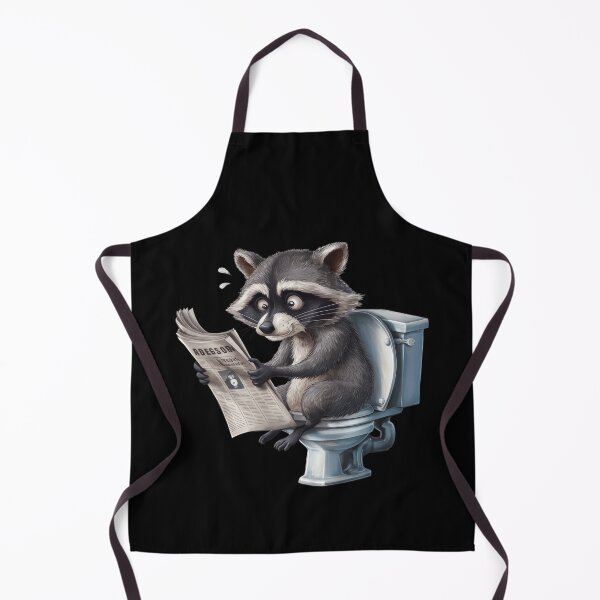 Item preview, The Racoon Shock Reading The Newspaper on Toilet designed and sold by jierrfan.