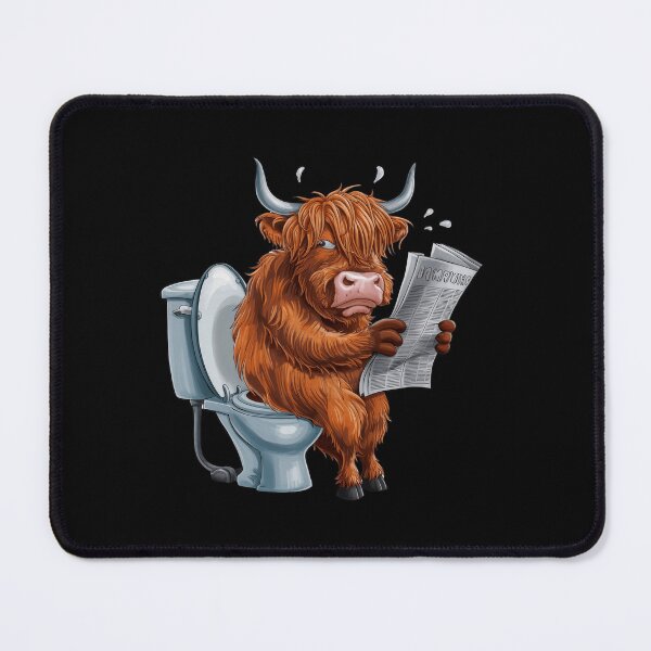 Item preview, Suspicious Cow Reading Newspaper On Toilet designed and sold by jierrfan.